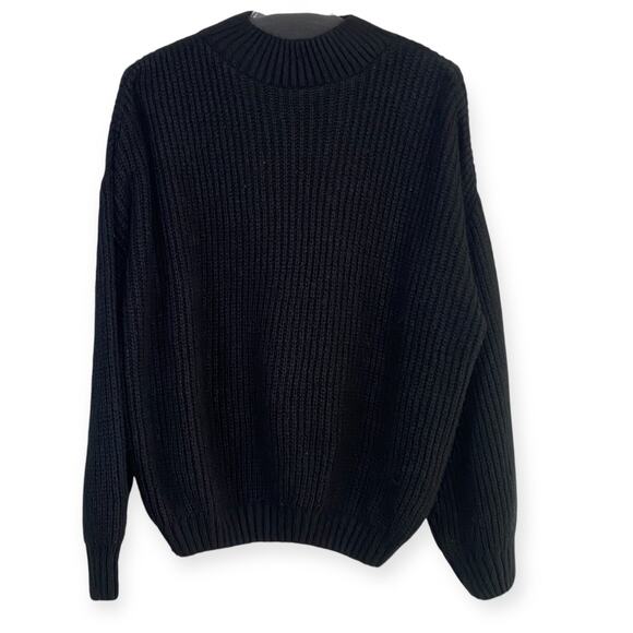 PrettyLittleThing Women’s Small Black Cable Knit Sweater - Picture 1 of 4